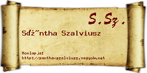 Sántha Szalviusz névjegykártya